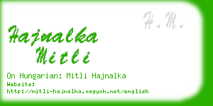 hajnalka mitli business card